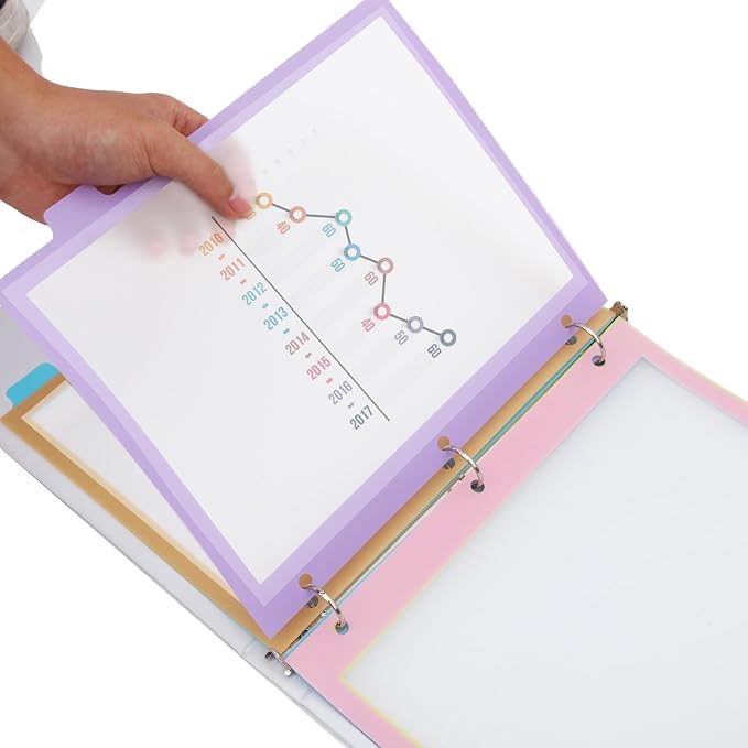 48Pcs/6 Set 8 Tab Dividers, for 3 Ring Binder, Letter Size - Image 7