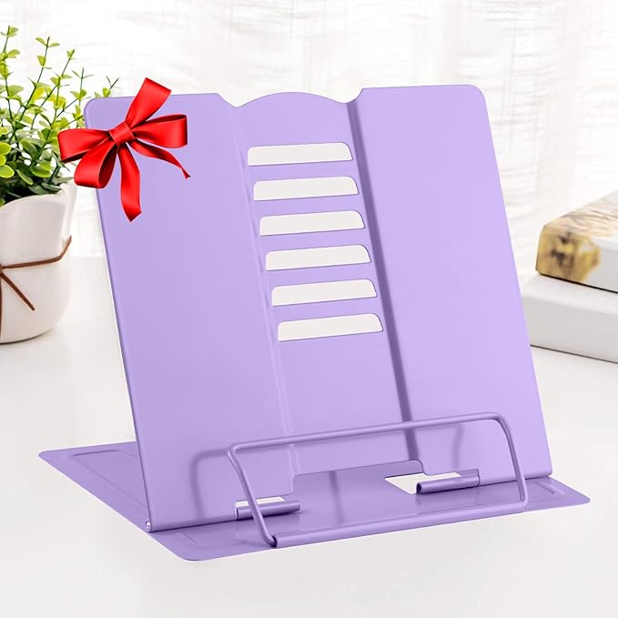 MSDADA Book Stand Metal Reading Rest Book Holder Adjustable Cookbook Documents by ColoryourlifewithMSDADA