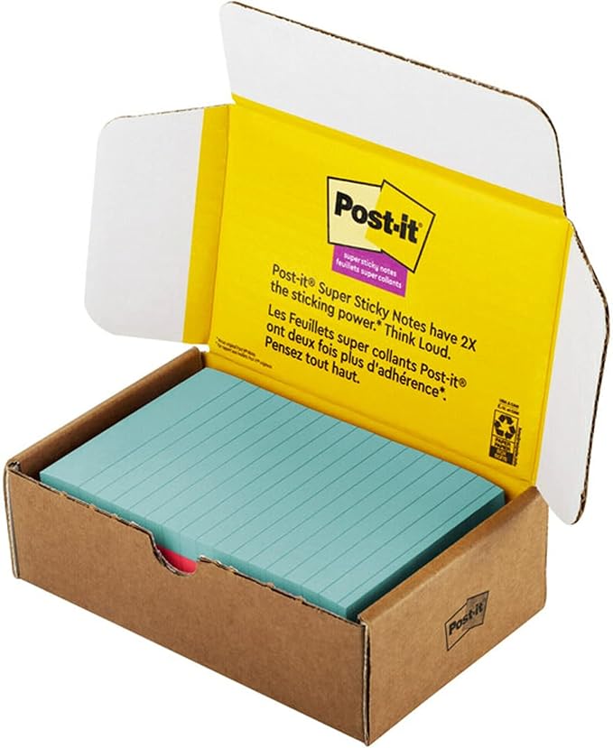Post-it Super Sticky Lined Notes 4x6 | Bright Colors | Double Sticking Power | - Image 12