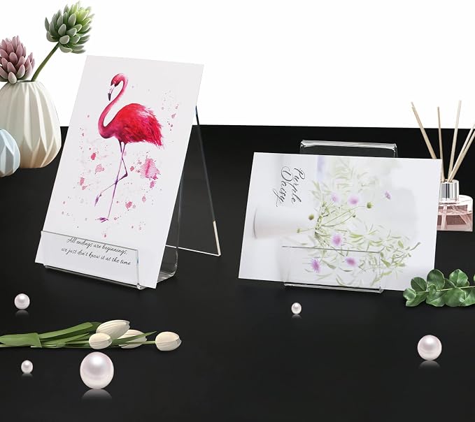 trophable 6 Pack Acrylic Book Stand Thickened Clear Book | Display Easel Holder - Image 3