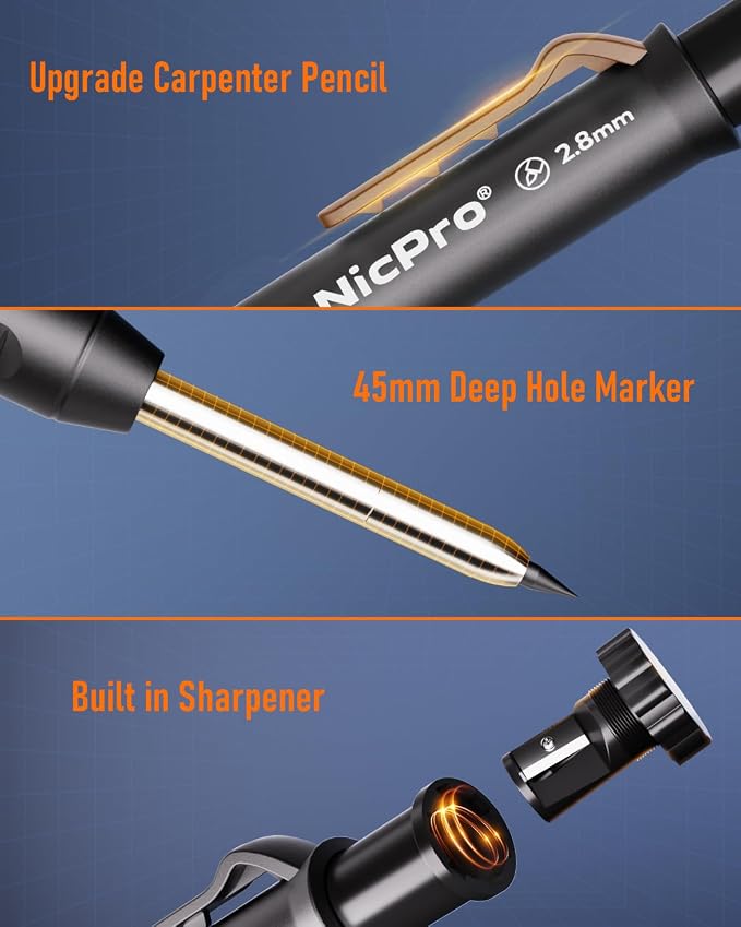 Nicpro 31 Pack Carpenter Pencil Set - Image 8