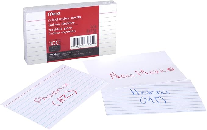 Mead Lined Index Cards, Note Cards - Image 2
