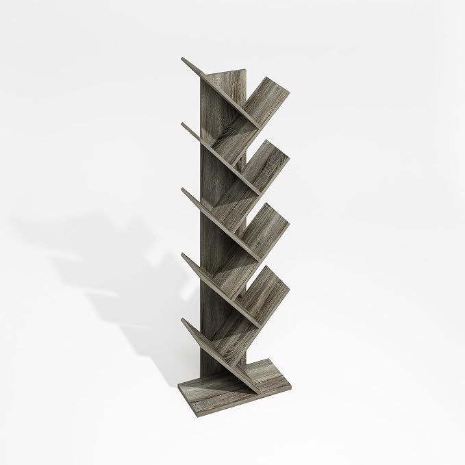 Furinno Tree Book Shelf, 9-Tier Bookshelf, Tree Bookcase - Image 5