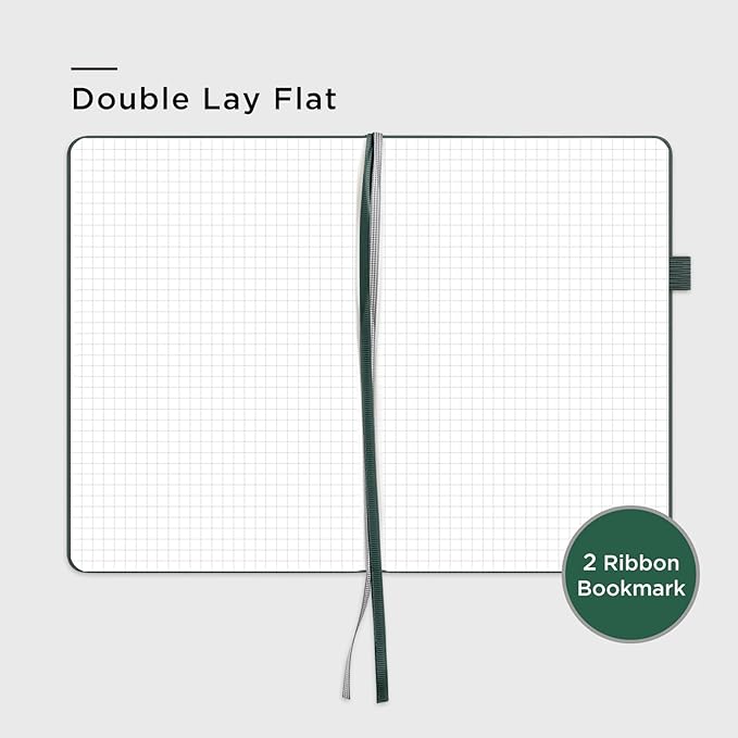 &And Per Se Graph Notebook, 5mm Grid, A5 Hardcover, 160 Pages 100gsm Thick Paper - Image 4