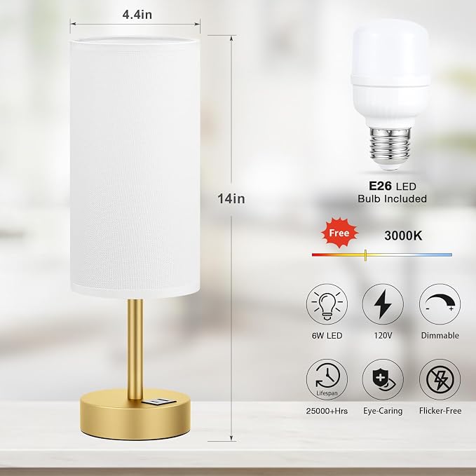 Dicoool Small Touch Bedside Lamp - Image 5