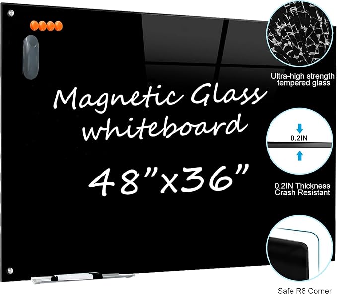 Glass Dry Erase Black Board - Image 3