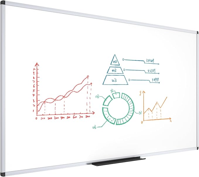VIZ-PRO Dry Erase Board/Magnetic Whiteboard, 72 x 48 Inches, Large Wall Mounted by VIZ-PRO