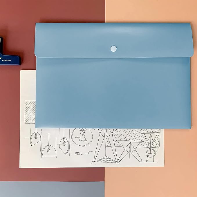 VANRA Poly File Folders Letter Size File Jackets Organizer Plastic Envelope A4 - Image 6
