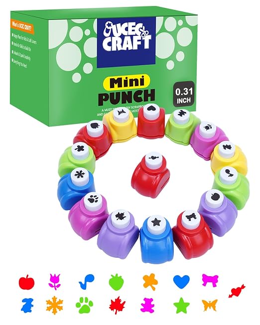 UCEC 15PCS Craft Shape Hole Punch Shapes, Paper Punches by UCEC