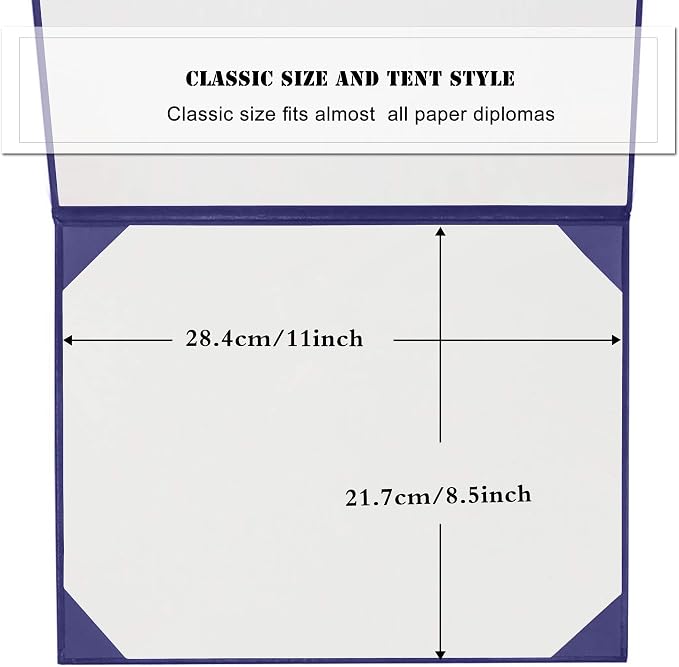 Diploma Cover 8.5” x11” Diploma Holder of Graduation Leatherette Padded - Image 2