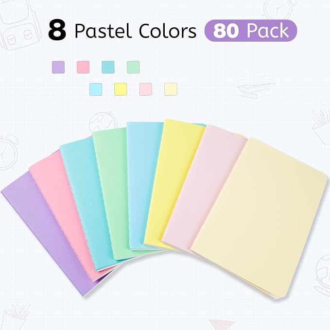 Oucaru 80 Pack Small Pocket Notebook, Mini Lined Notebook 3.5 x 5.5 Inches - Image 3