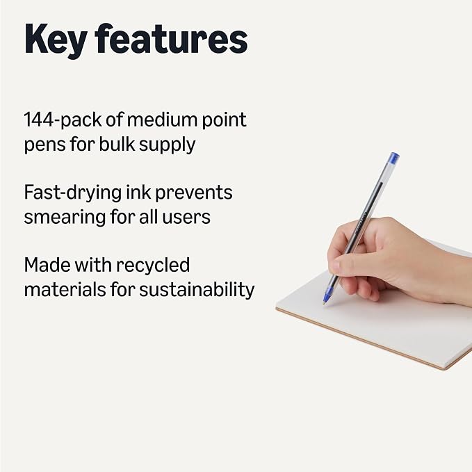 Amazon Basics Ballpoint Pens, 144 Pack - Image 2