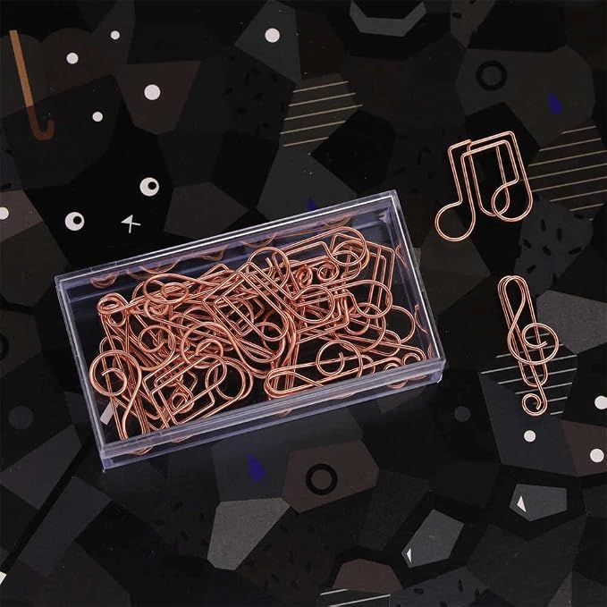 OWLFAVO Clef and Note Shape 40pcs Paper Clips - Image 7