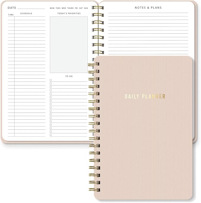 Sweetzer & Orange Daily Planner Notebook – Undated Two-Page Daily Layout by SweetzerOrange