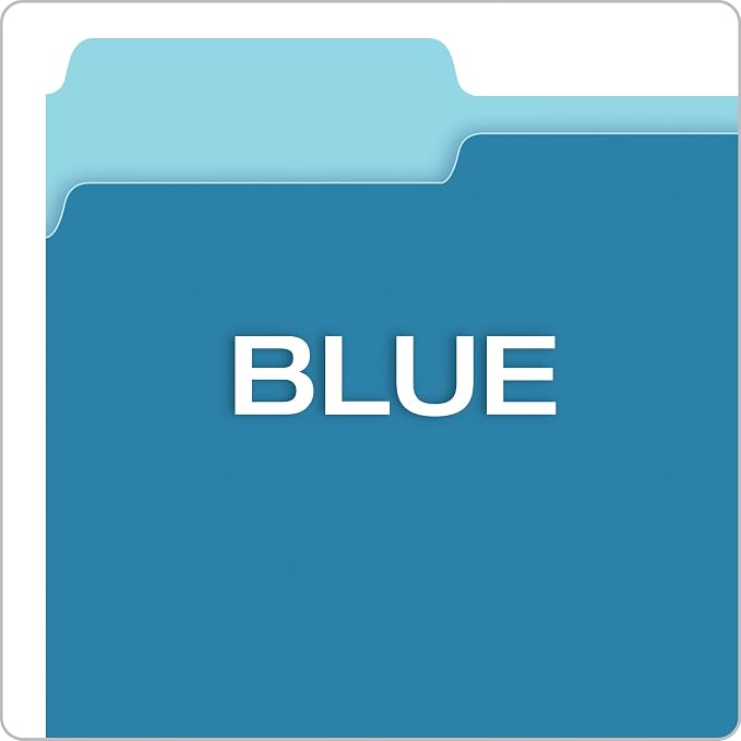 Pendaflex Two-Tone Color File Folders, Letter Size, 1/3 Cut, 100 per box - Image 4
