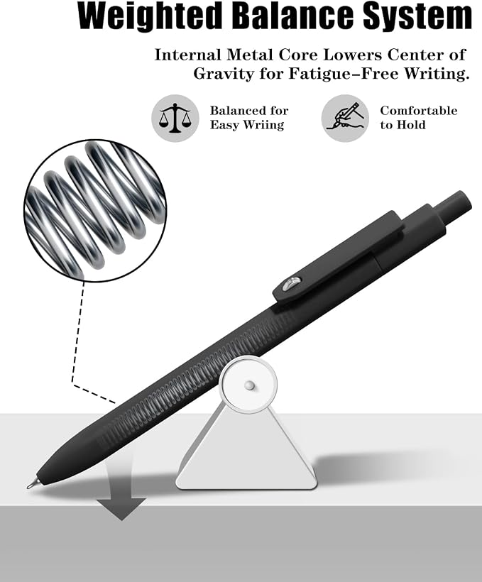 Vitoler Black Ink Gel Pens, For Teachers, For Nurses, Quick dry, Liquid Ink - Image 3