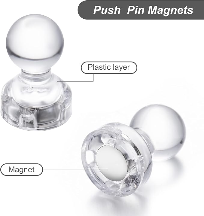 66PCS Magnetic Push Pin Magnet, Fridge Magnet Magnetic Thumb Tacks - Image 3