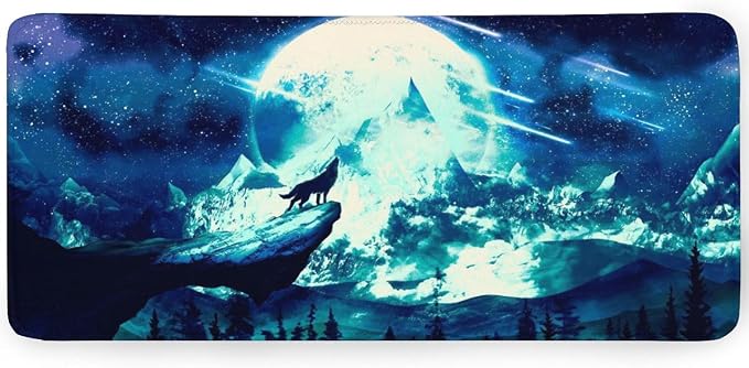 Gaming Mouse Pad Anime Mousepad Large Extended Wolves Gaming Mouse Mat - Image 9