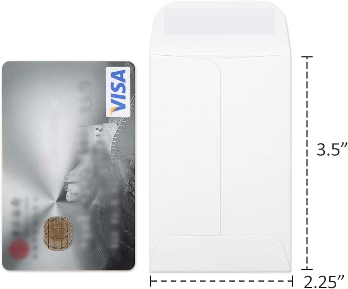 ValBox #1 Coin Envelopes 500Pcs/Box 2.25 x 3.5 Small Parts Envelope - Image 2