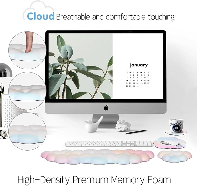 Cloud Wrist Rest Keyboard Palm Rest - Image 6