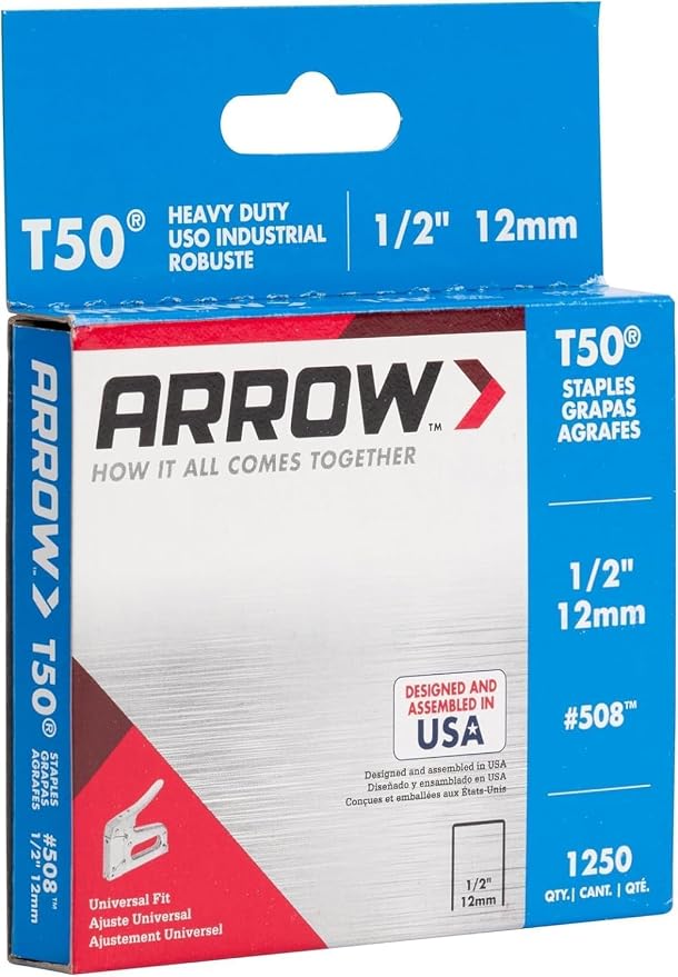 Arrow 508 Heavy Duty T50 1/2-Inch Leg Length, 3/8-Inch Crown, Staples - Image 7
