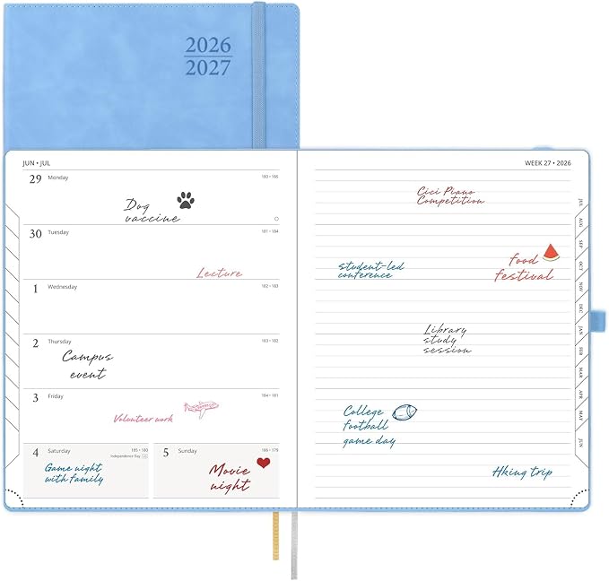 POPRUN Weekly Planner 2026-2027 Academic Calendar Appointment Book by POPRUN