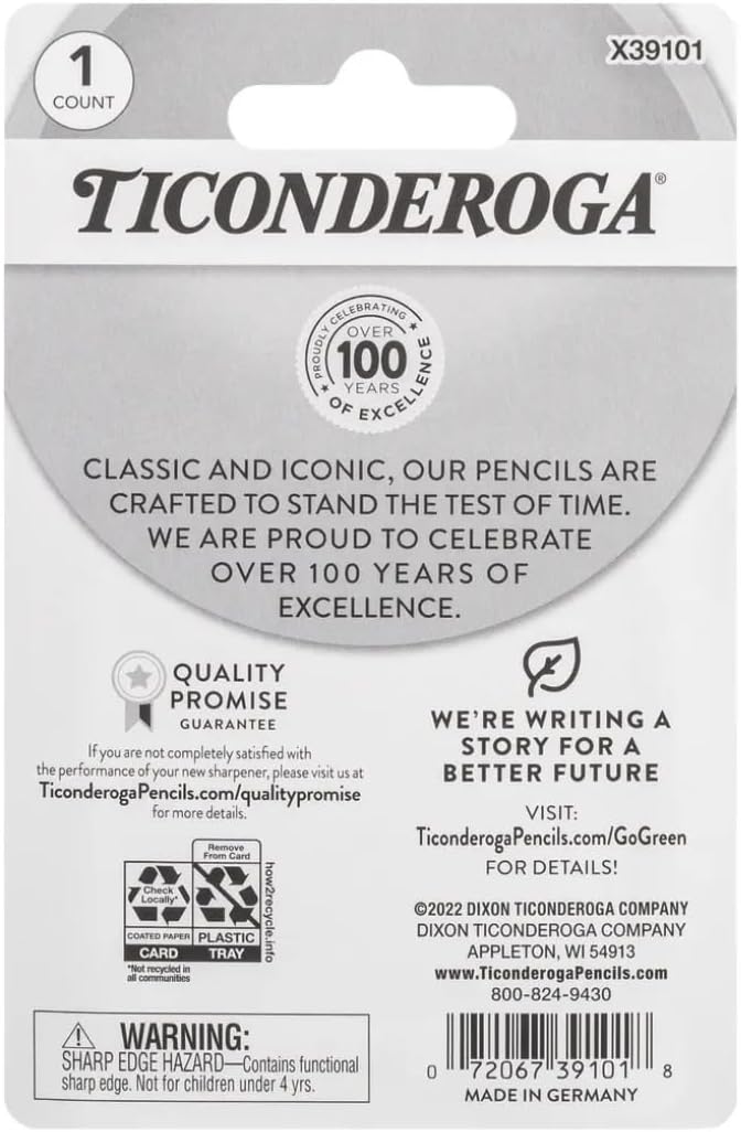 Ticonderoga My First Pencil Sharpener, 1 Hole, Large Barrel - Image 4