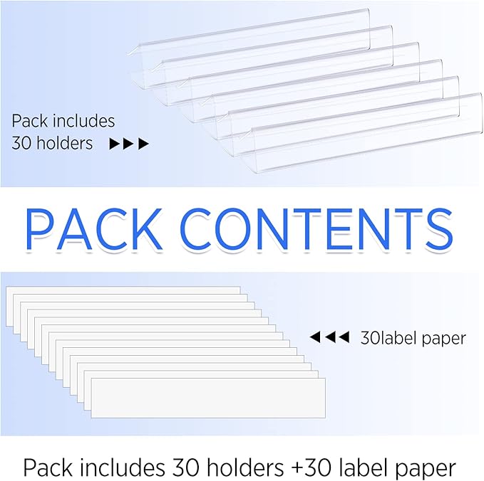 Teling 30 Pieces Shelf Label Holder - Image 3