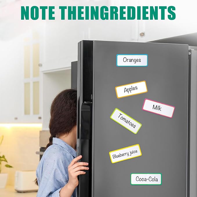 Dry Erase Magnetic Labels 3.2x1.2 in, Colored Border Reusable Magnetic Name - Image 7