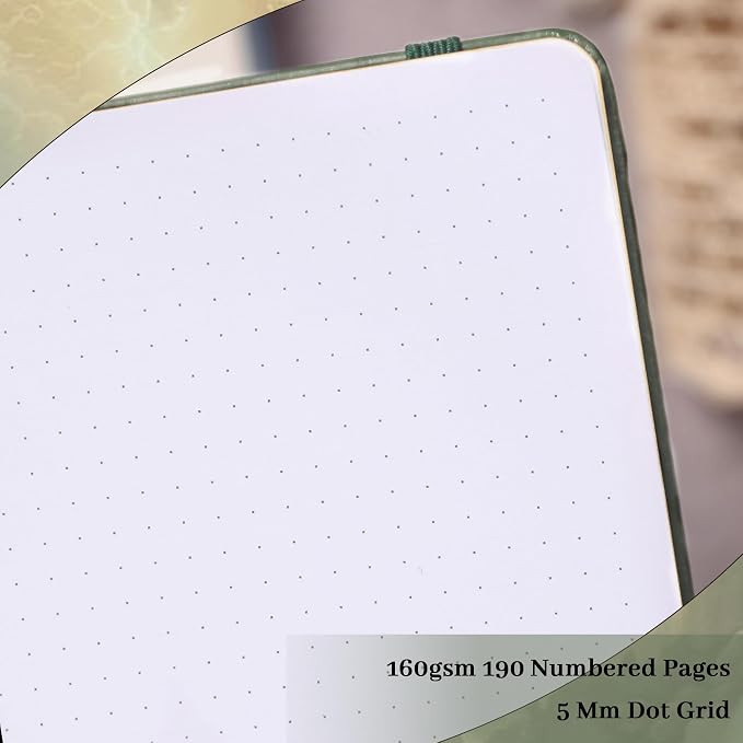 TIEFOSSI Dot Journal, 160gsm 190 Numbered Pages, Diary - Image 3