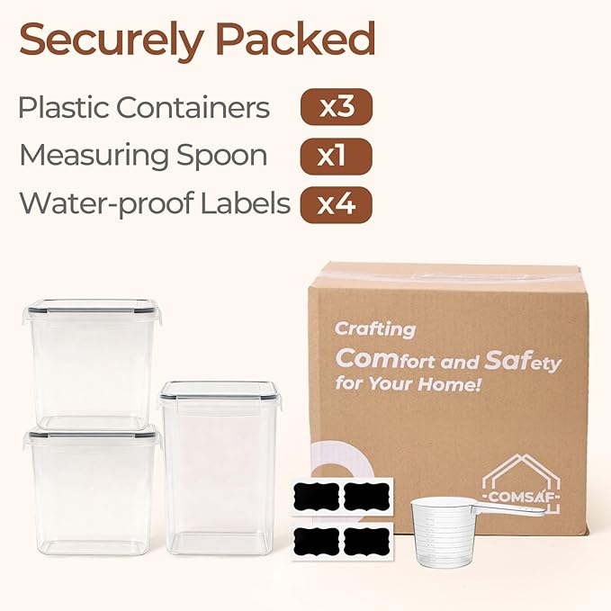 3 PCS Airtight Flour and Sugar Container - Image 9