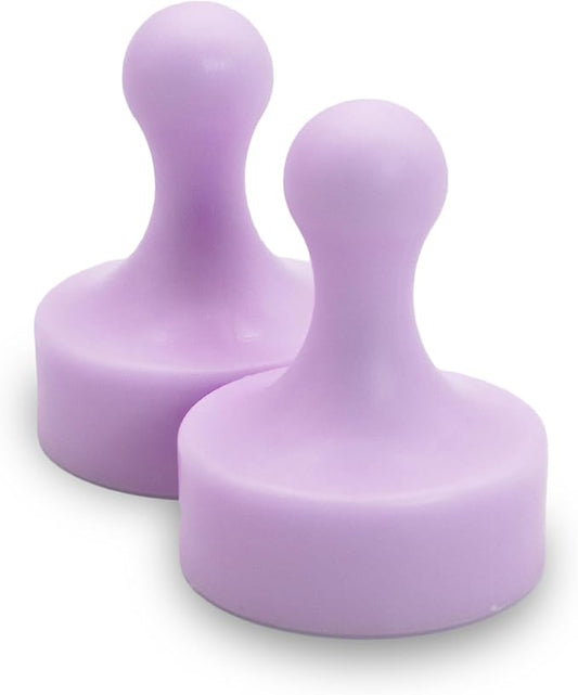 GLASSBOARD STUDIO Powerful Neodymium Magnets, Pawn-Shaped - Strong Fridge/Refrigerator and Whiteboard Magnet, Ideal for Office, Kitchen, Crafts - Rare Earth, Heavy Duty (2, Meadow Lilac)-DeskLoop Office