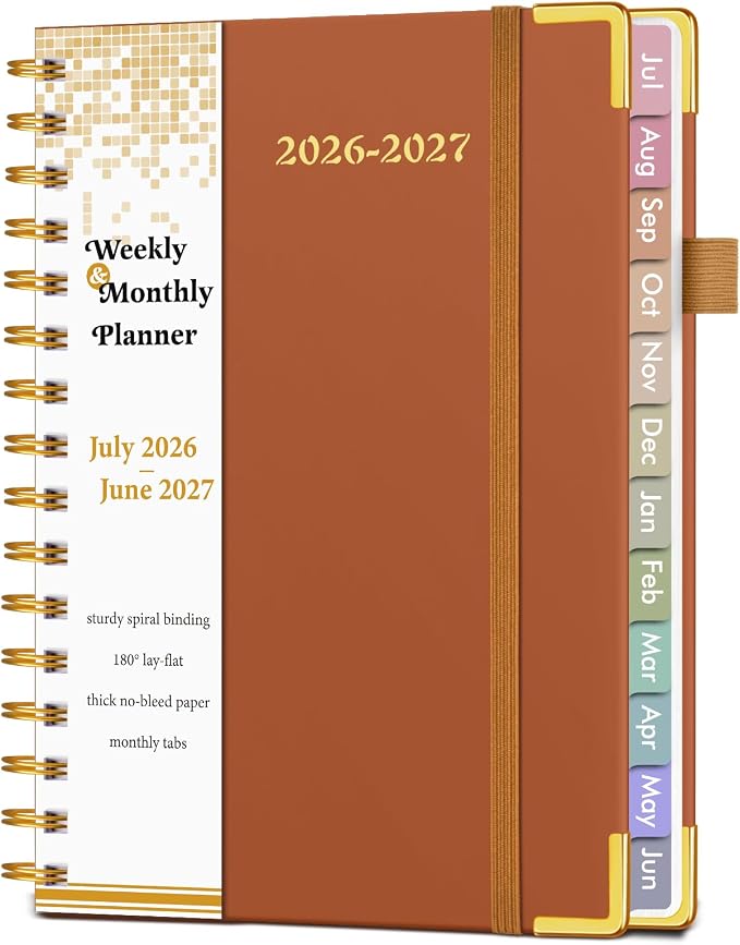 Academic Planner 2026-2027, Hardcover Weekly and Monthly Calendar Planner from by Unknown