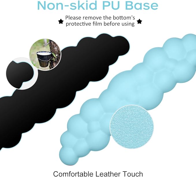 JIKIOU Upgrade Leather Cloud Keyboard Wrist Rest, Cloud Wrist Rest - Image 6