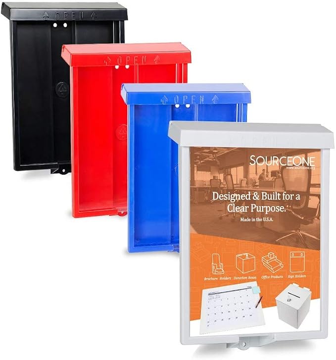 SOURCEONE.ORG Outdoor Real Estate Style Brochure Holder Color Variety White - Image 2