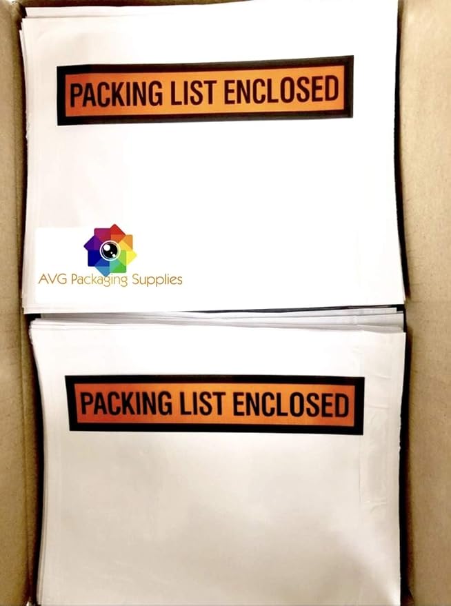 Packing List Enclosed Pouches – Clear Adhesive Envelope Bag - Image 4