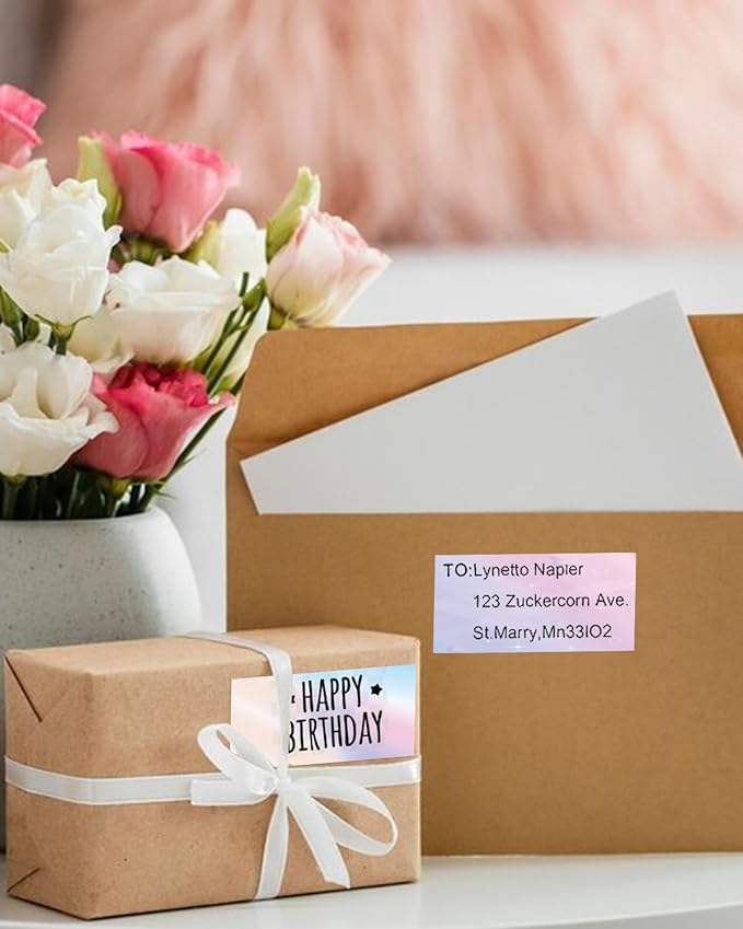 2.25 x 1.25 Thermal Labels - Self-Adhesive Address Shipping Barcode Stickers, Compatible with Rollo & Zebra & MUNBYN, 800 Labels for Printer, Color-DeskLoop Office