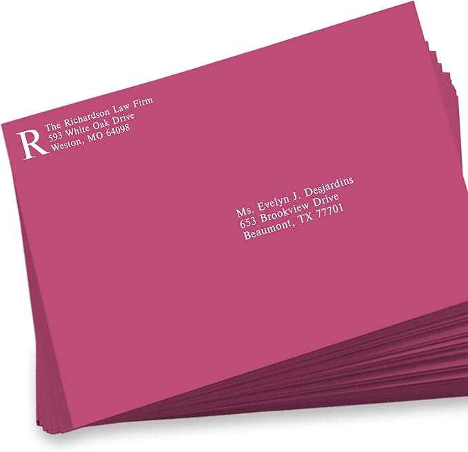 LUXPaper 9 x 12 Open End Envelopes | Peel & Press | Magenta Pink | 80lb. Text | - Image 5