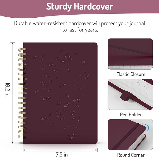 Forvencer Lined Spiral Journal Notebook - Image 6