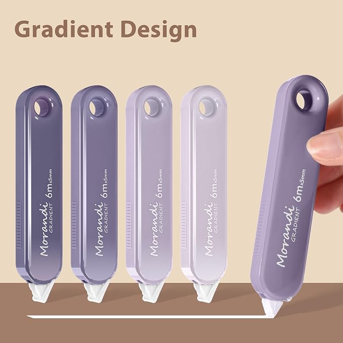5-Piece Correction Tapes, Aesthetic Cute White Pull Out Tape, Quick Dry - Image 3