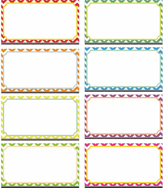 Magnetic Dry Erase Labels Name Plates White Board 40 Labels 8 Colors, 2.2" x1.2" - Image 2