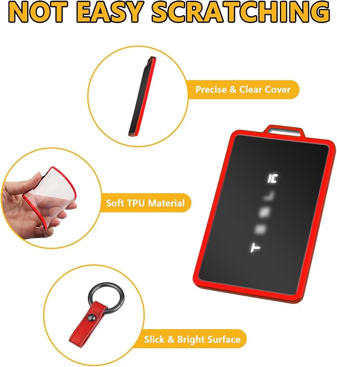FT FUNTOR for Tesla Transparent Key Card Holder, TPU Card Case Protector - Image 3