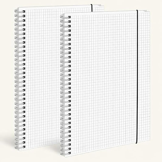 BESARME 80 Sheets Graph Paper Spiral Notebook 8.5" × 11" by BESARME