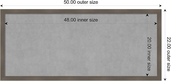 Amanti Art Grey Framed Magnetic Board 22x50 Oversize Vision Board - Image 3