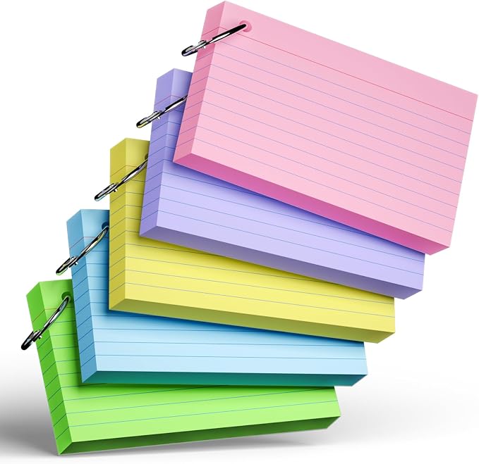 250 Count Colored Index Cards by Nichela