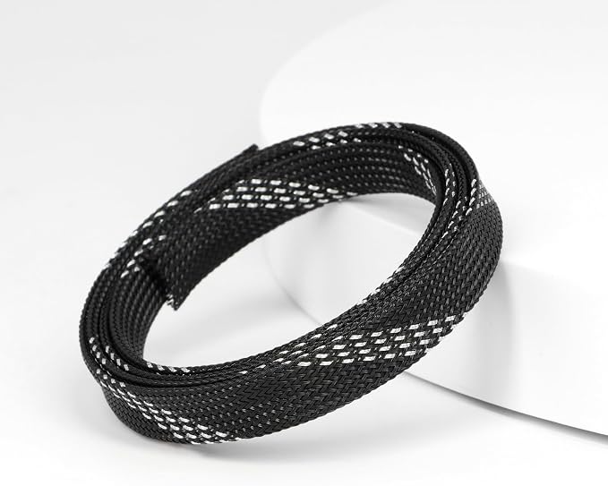 25ft PET Expandable Braided Cable Sleeve 3/8inch Pet Braided Cable Sleeve - Image 3