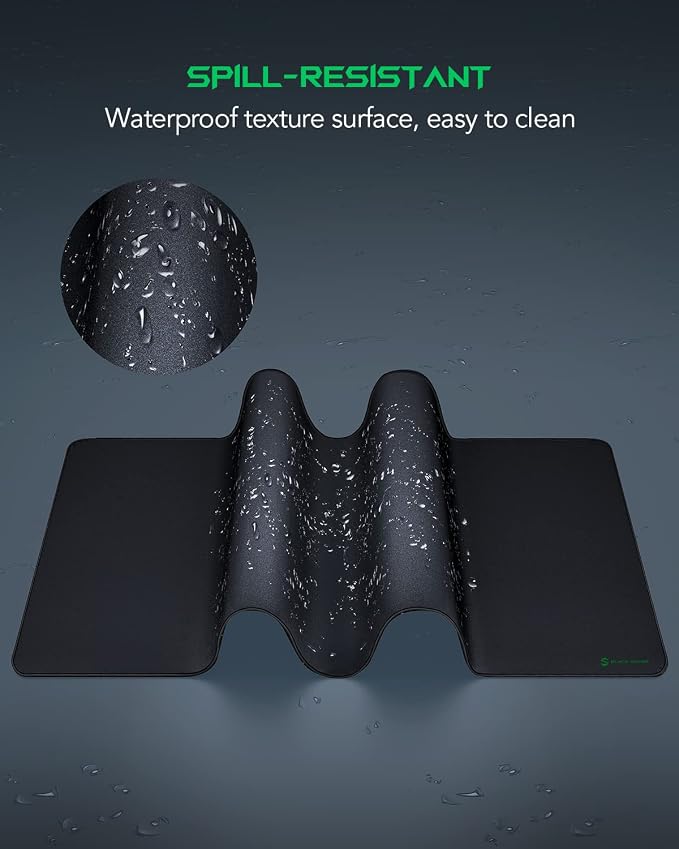 Black Shark Gaming Mouse Pad Desk Mat 47.2” x 23.6”, Oversized Large Mouse Pad - Image 5