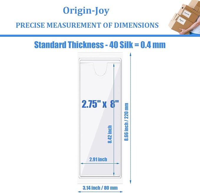 Origin-Joy 60 PCS Self Adhesive Index Card Pockets - Image 2