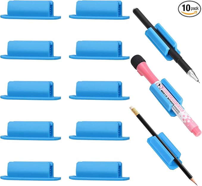 BOBOKA 10Pcs Pencil Holder for Desk, Adhesive Pen Holder for Classroom by BOBOKA