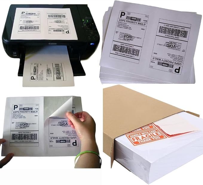 MFLABEL Half Sheet Label Laser/Ink Jet USPS UPS FedEx Shipping Label 8.5 x 11 - Image 7